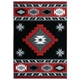 thumbnail image 1 of Designer Home Swan Area Rug 2050 10430 Caliente Red Medallions Angled 7' 10 x 7' 10" Round, 1 of 2