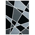 thumbnail image 1 of Designer Home Swan Area Rug 2050 10872 Kanza Grey Lines Slices 1' 10" x 2' 8" Rectangle, 1 of 2
