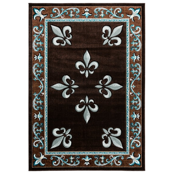 Designer Home Swan Area Rug 2050 11069 Casselton Turquoise 1' 10" x 2' 8" Rectangle