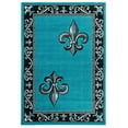 thumbnail image 1 of Designer Home Swan Area Rug 2050 11269 Lilium Turquoise Scrolls Curves 2' 7" x  4' 2" Rectangle, 1 of 2