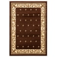 thumbnail image 1 of Designer Home Swan Area Rug 2050 11650 Wington Brown Bricks Flur De Lis 5' 3" x 7' 6" Rectangle, 1 of 2