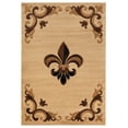 thumbnail image 1 of Designer Home Swan Area Rug 2050 11726 Barnsley Beige Flur De Lis Solid 5' 3" x 7' 6" Rectangle, 1 of 2
