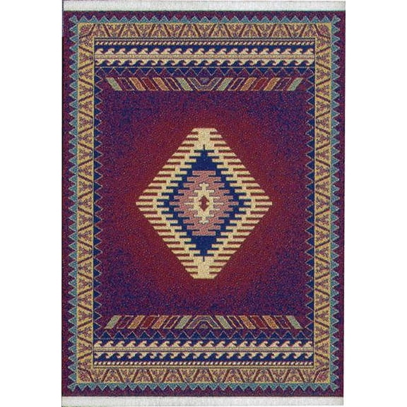 Designer Home Urban Area Rug 040-27034 Tucson Apache Burgundy 3' 11" x 5' 7" Rectangle
