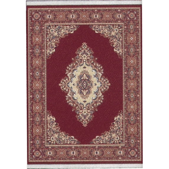Designer Home Urban Area Rug 040-35334 Cathedral Burgundy Medallion Floral 1' 11" x 7' 4" Rectangle