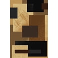 thumbnail image 1 of Designer Home Urban Area Rug 040-35650 Soho Brown Boxes Squares 1' 11" x 7' 4" Rectangle, 1 of 1