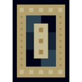 thumbnail image 1 of Designer Home Urban Area Rug 040-36864 Times Square Navy Boxes Squares 3' 11" x 5' 3" Rectangle, 1 of 1