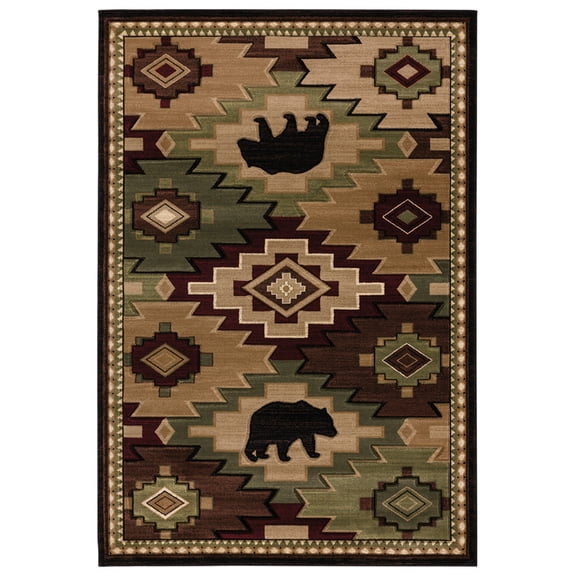 Designer Home Woodlands Area Rug 2055 40175 Legacy Multi Diagonals Angled 1' 10" x 2' 8" Rectangle
