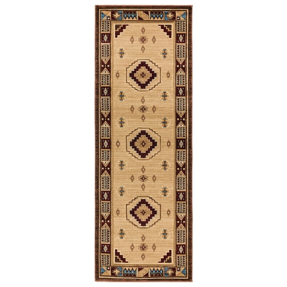 Designer Home Woodlands Area Rug 2055 40326 Pelican Park Beige 2' 7" x 7' 4" Rectangle