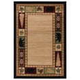 thumbnail image 1 of Designer Home Woodlands Area Rug 2055 40426 Homestead Beige Trees Leaves 2' 7" x  4' 2" Rectangle, 1 of 2