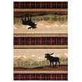 thumbnail image 1 of Designer Home Woodlands Area Rug 2055 40726 Rose Hill Beige Plaid Rows 5' 3" x 7' 6" Rectangle, 1 of 2