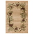 thumbnail image 1 of Designer Home Woodlands Area Rug 2055 40926 Farmington Beige Acorns Stems 2' 7" x  4' 2" Rectangle, 1 of 2