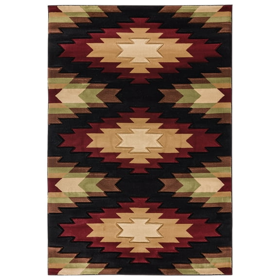 Designer Home Woodlands Area Rug 2055 41175 Multi Angled Jagged 7' 10" x 10' 6" Rectangle