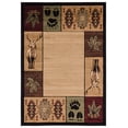 thumbnail image 1 of Designer Home Woodlands Area Rug 2055 41526 Maddox Beige Cubed Deer 1' 10" x 2' 8" Rectangle, 1 of 2