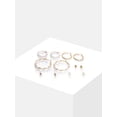 thumbnail image 1 of SOHI Women's White Pack Of 6 Multi-Layer Earrings, 1 of 5