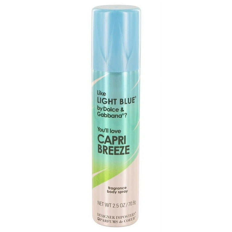 Designer Imposters Capri Breeze Body Spray By Parfums De Coeur - 2.5 oz Designer Imposters Capri Breeze Body Spray By Parfums De Coeur - 2.5 oz