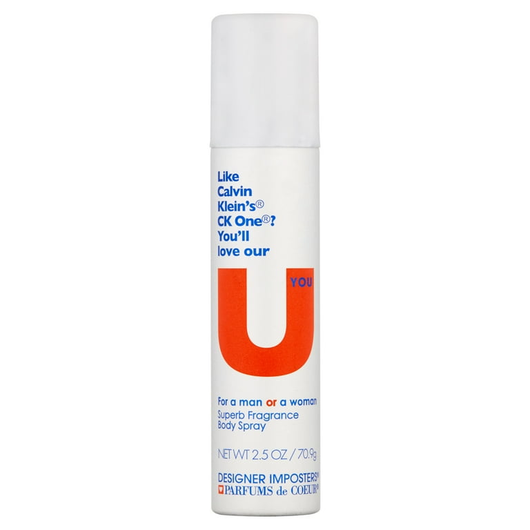 Designer Imposters U You Deodorant Body Spray (Unisex) By Parfums De Coeur - 2.5 oz Designer Imposters U You Deodorant Body Spray (Unisex) By Parfums De Coeur - 2.5 oz
