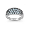 thumbnail image 1 of Designer Inspire Simulated Aquamarine Cubic Zirconia Ring Sterling Silver 925, 1 of 2