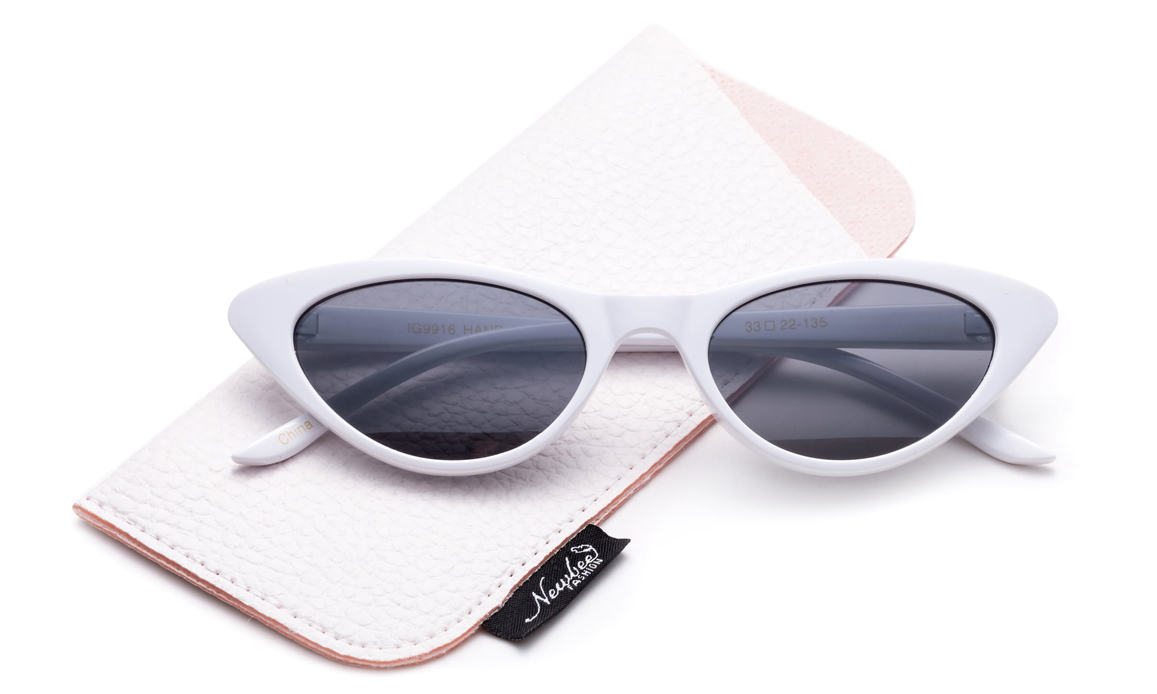 Designer Inspired Retro Vintage Narrow Cat Eye Sunglasses 