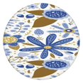 thumbnail image 1 of Designer Inspired Round Table Cover, Bohemian Floral Patterns with Elastic Border, Fits 56 Inch Circular Tables Perfectly, 1 of 7