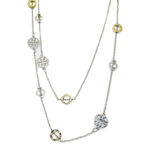 Designer Jewelry 4930MM Two Tone Wholesale Chain with Good Luck Symbols