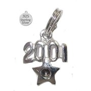 Designer Jewelry 925 Sterling Silver 2001 Year Charms