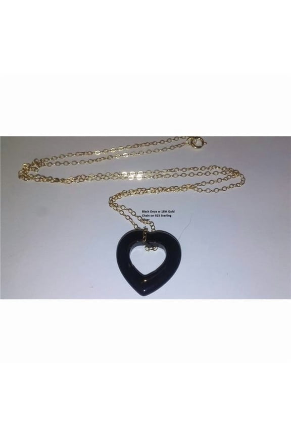 BLACKHEART Black Onyx Heart Pendant