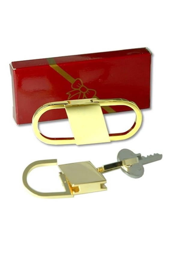 KGTWIST Center Push Key Ring Gold plate Keyring