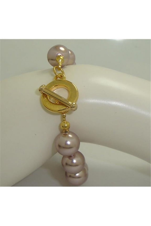 PBTBBRO 10mm Bronze Pearl Bracelet Toggle Bolt