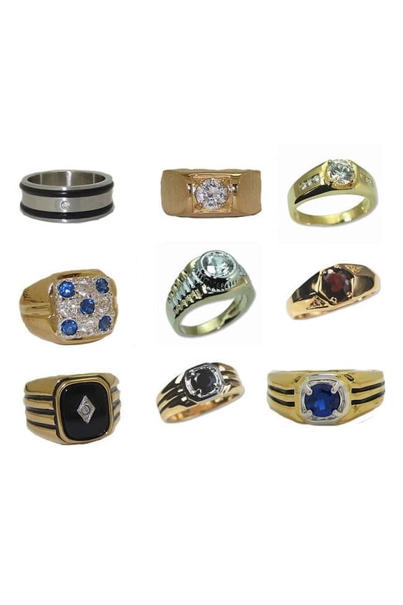 Ring Men's Special with Free Display 24 Rings below wholesale