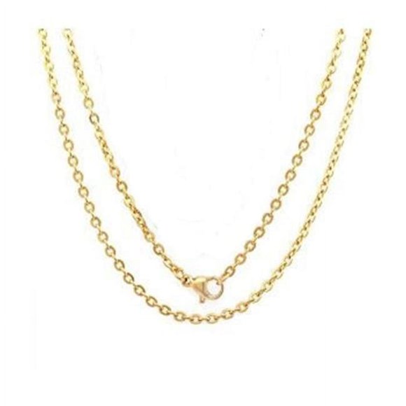 Designer Jewelry  Stainless Steel Chain 18 inches in gold