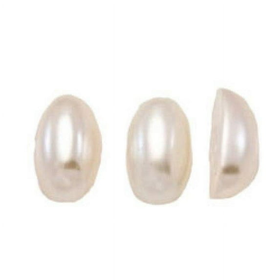 Designer Jewelry T4029 20 Oval wholesale 18mm x 12mm White Pearl Oval Flat Back