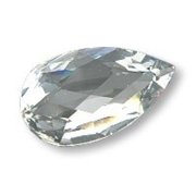 Designer Jewelry T9026 20 Wholesale 6mm x 4mm Clear Crystal Tear Drop foil back