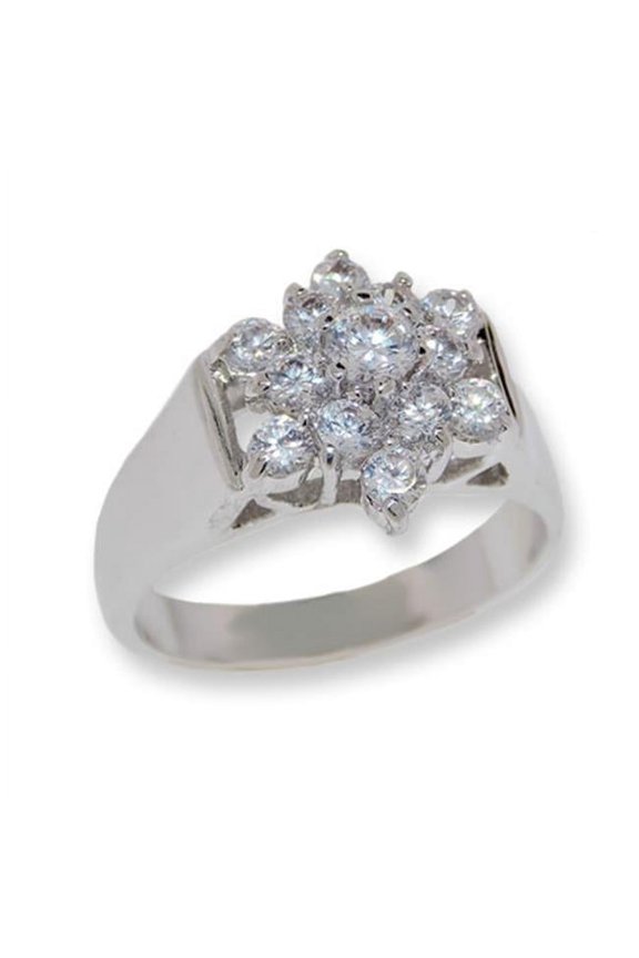 White CZ Classic Designer ring