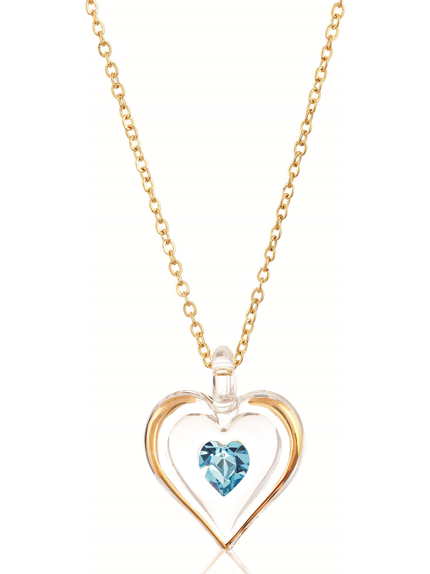 Birthstone Heart Personalized Necklace - 5 Stones