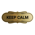 thumbnail image 1 of Designer Keep Calm Sign (Brushed Gold) - Small, 1 of 4