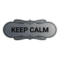 thumbnail image 1 of Designer Keep Calm Sign (Brushed Silver) - Large, 1 of 4