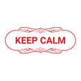 thumbnail image 1 of Designer Keep Calm Sign (White/Red) - Small, 1 of 4
