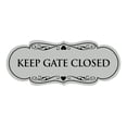 thumbnail image 1 of Designer Keep Gate Closed Sign(Lt Gray) - Large, 1 of 6