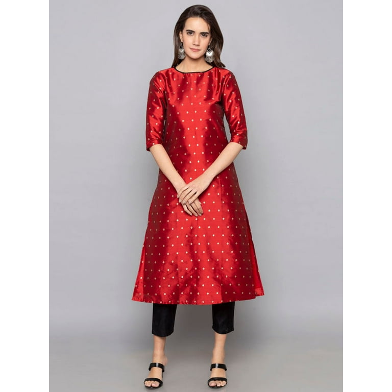Red designer kurtis 2025