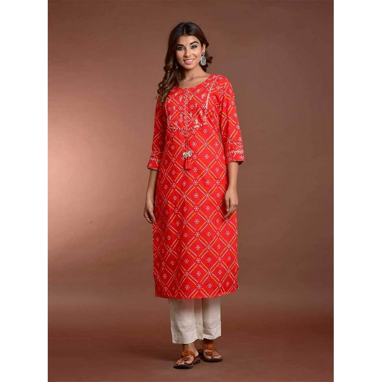 Red designer kurtis outlet