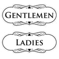 thumbnail image 1 of Designer LADIES GENTLEMEN (2-Pack) - White Small 2 x 5", 1 of 1