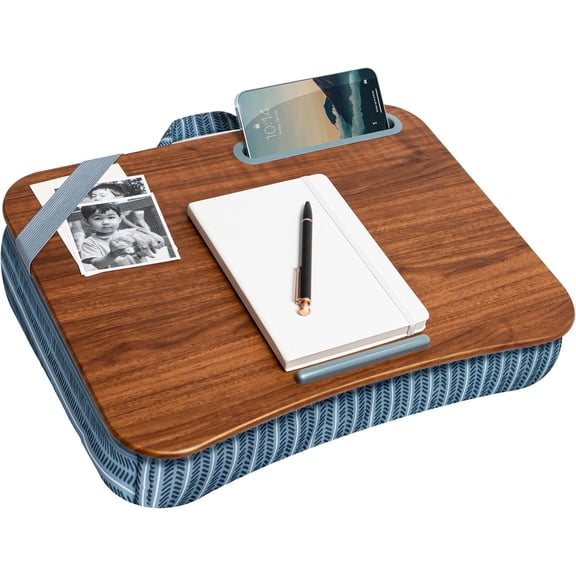 Designer Lap Desk with Phone Holder and Device Ledge - Arrow Stripes - Fits up to 15.6 Inch Laptops - Style