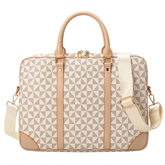 Designer Laptop Briefcase,Unisex Fashion Hand Bag with Geometric Pattern,Fits 15.6inch Laptop Business Messenger Bag with Shoulder Strap