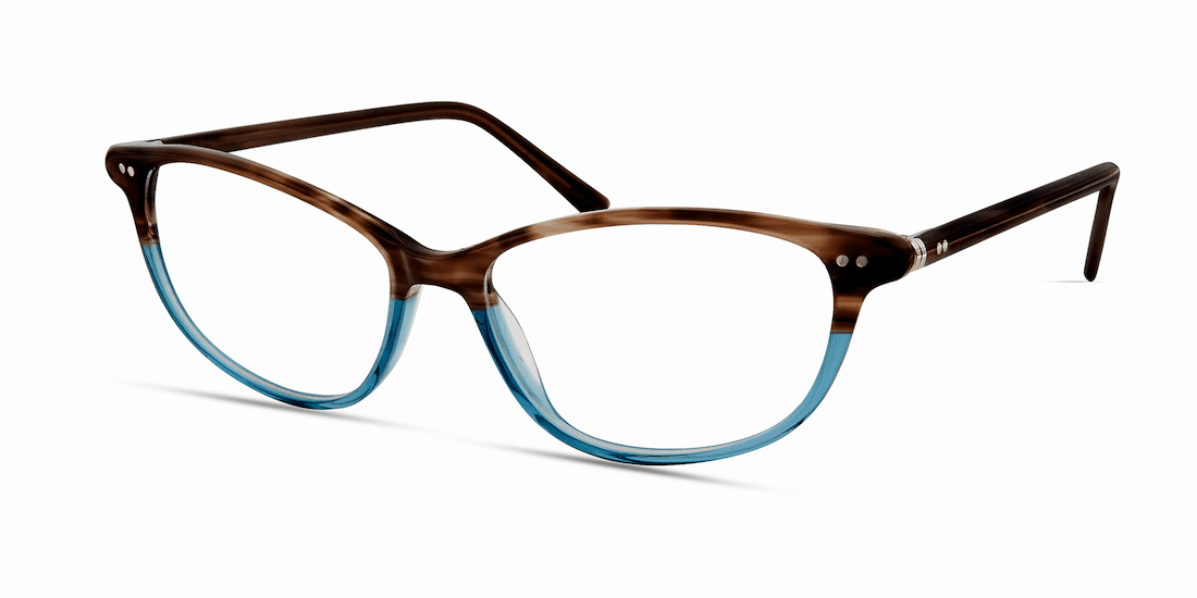 Designer Looks for Less Women's WOP64 Brown/Turquoise Eyeglass Frames