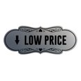 thumbnail image 1 of Designer Low Price Sign (Brushed Silver) - Large, 1 of 5