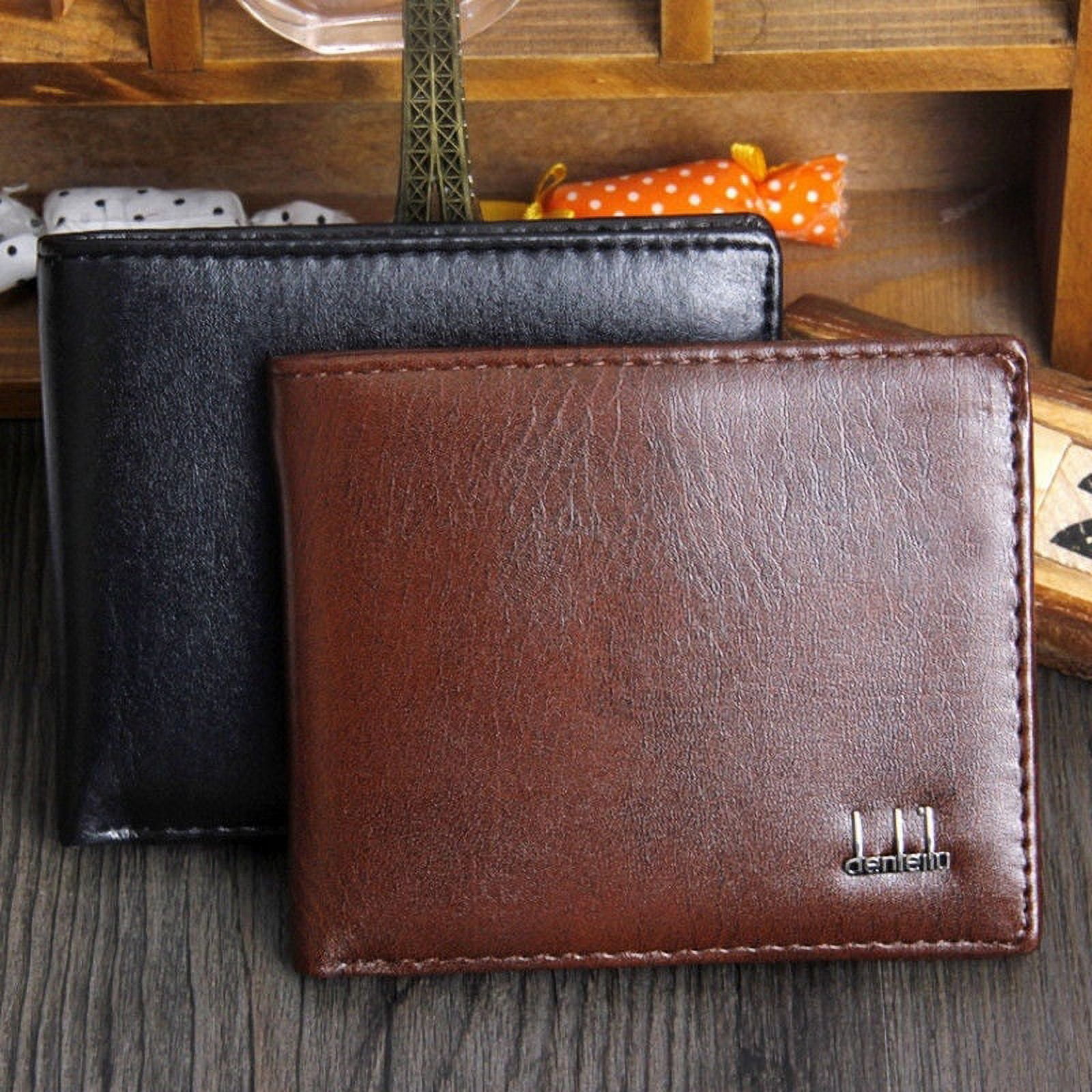 Designer Luxury Brand Small Short Genuine Leather Men Wallet