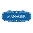 thumbnail image 1 of Designer Manager Sign(Blue) - Large, 1 of 6