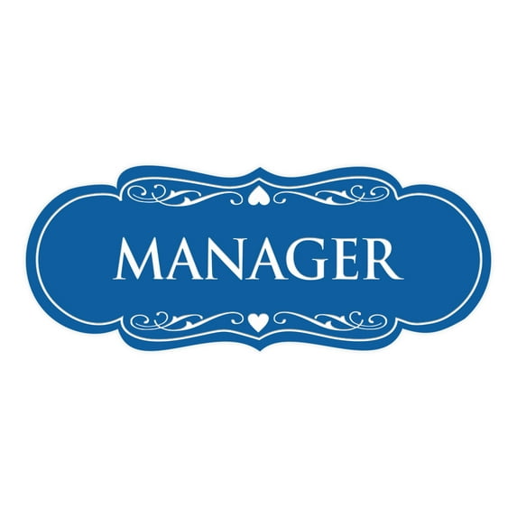 Designer Manager Sign(Blue) - Small