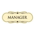 thumbnail image 1 of Designer Manager Sign(Ivory/Dark Brown) - Small, 1 of 6