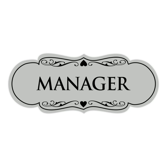 Designer Manager Sign(Lt Gray) - Large